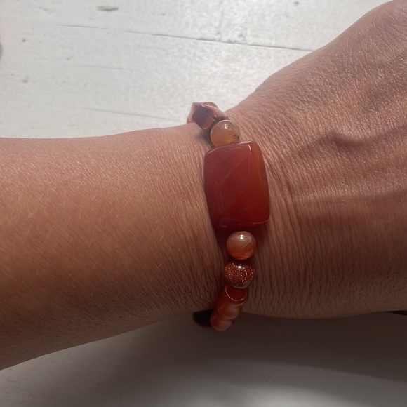 Carnelian necklace bracelet set - Picture 6 of 8